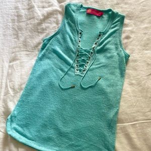 Macbeth Collection Blue Tank Top